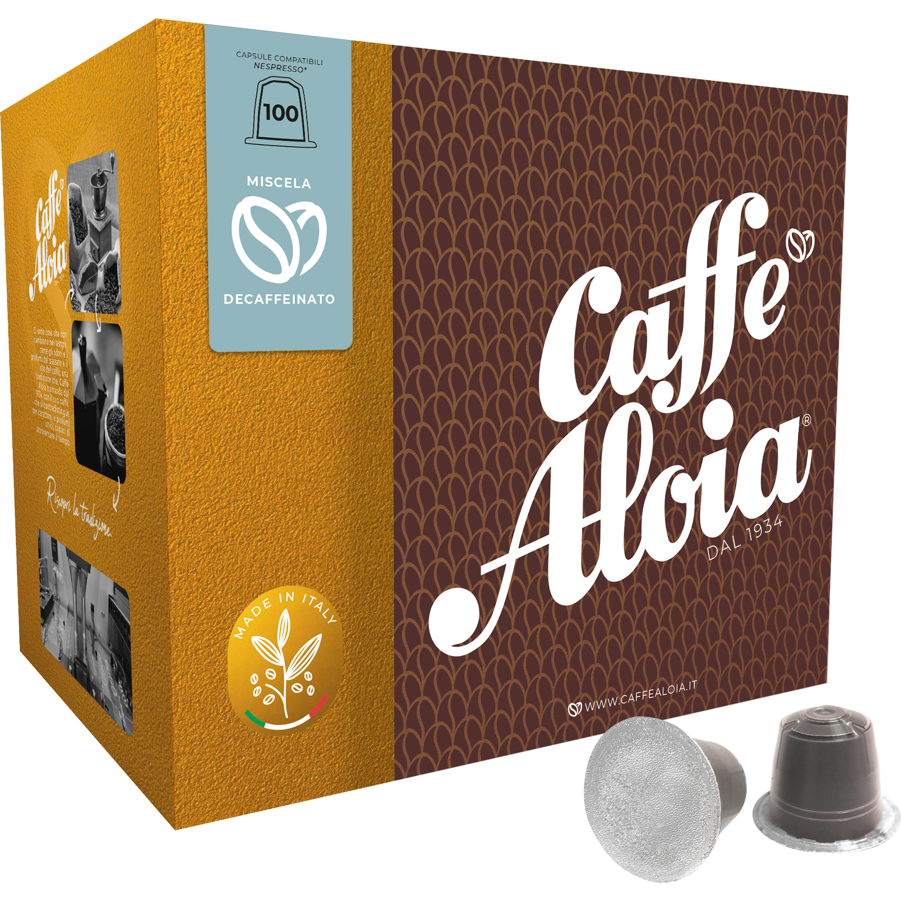 100 Capsule compatibili con macchine *Nespresso® miscela Decaffeinato